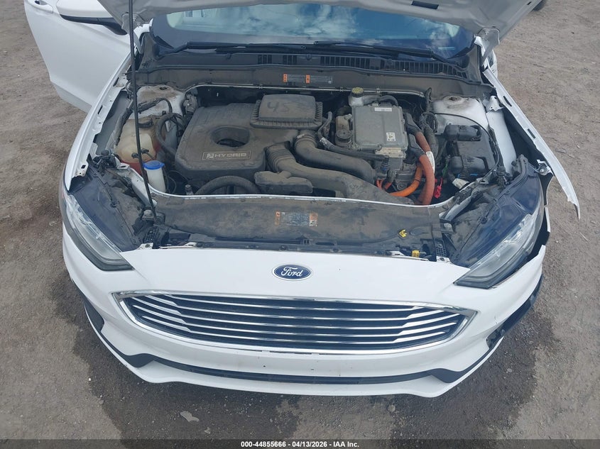 2019 Ford Fusion 2.0 Hybrid Se white Lot 111044855666 Vin 3FA6P0LU4KR241363