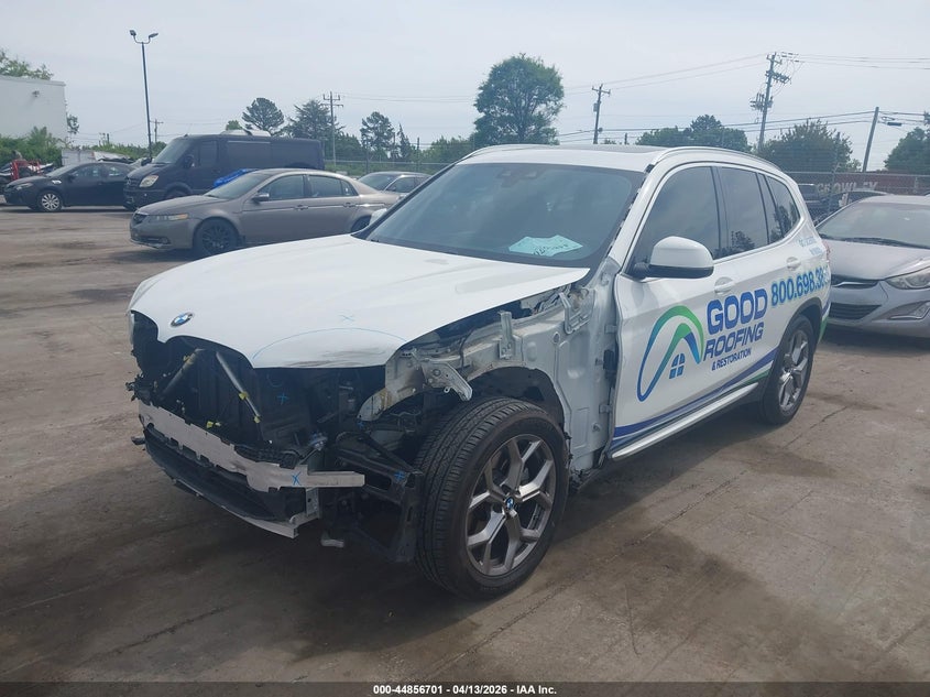 2021 BMW X3 2.0 xDrive30I white Lot 111044856701 Vin 5UXTY5C06M9F81926