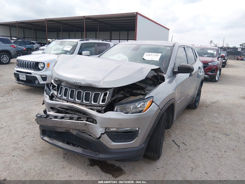 2021 Jeep Compass 2.4 Sport Fwd grey Lot 111044857343 Vin 3C4NJCAB6MT560182