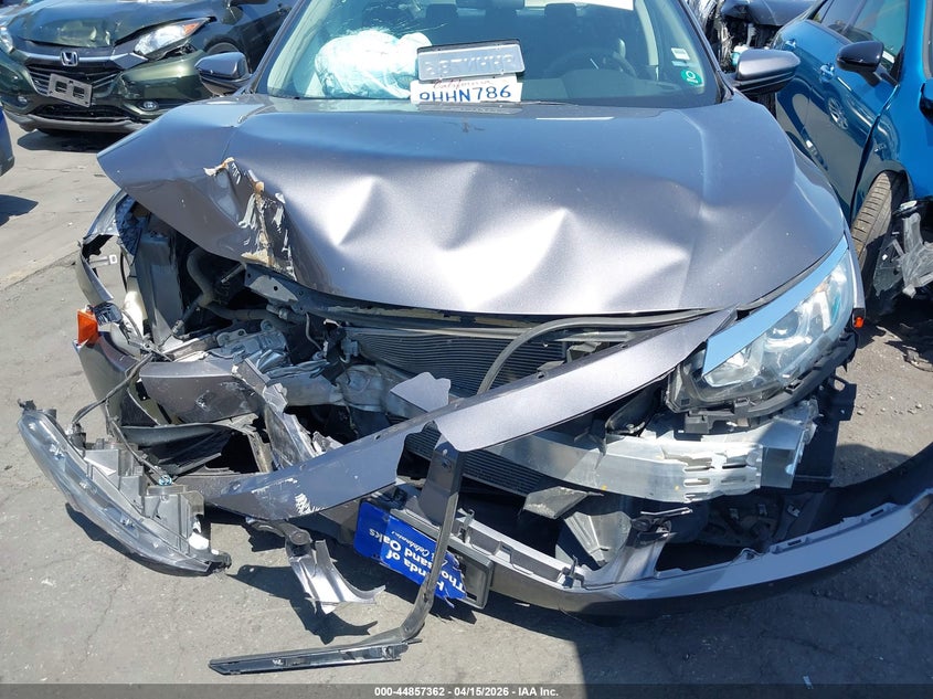 2017 Honda Civic 2.0 Lx Grey Lot 111044857362 Vin 2HGFC2F52HH547697