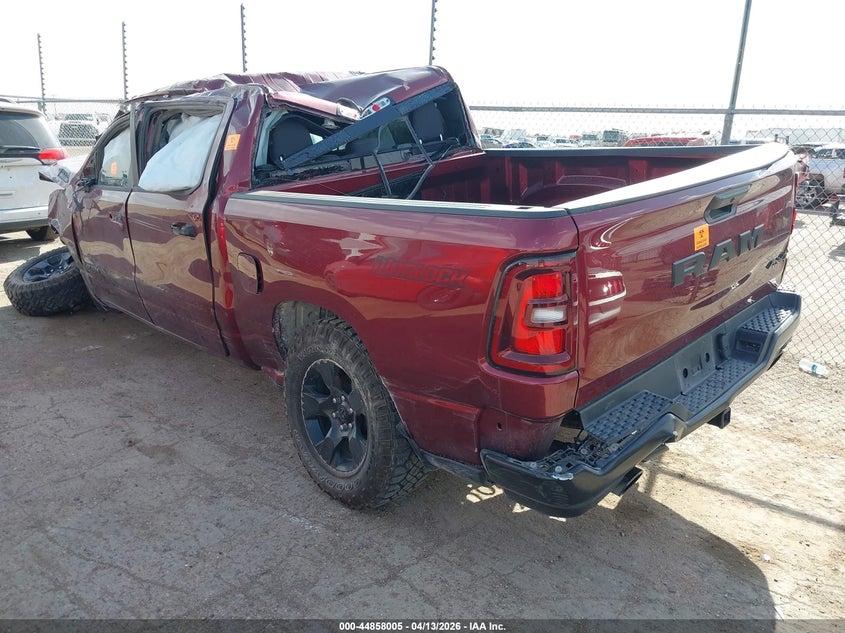 2025 Ram 1500 3.0 Ram Warlock 4X4 5'7 Box red Lot 111044858005 Vin 1C6SRFGP8SN613744