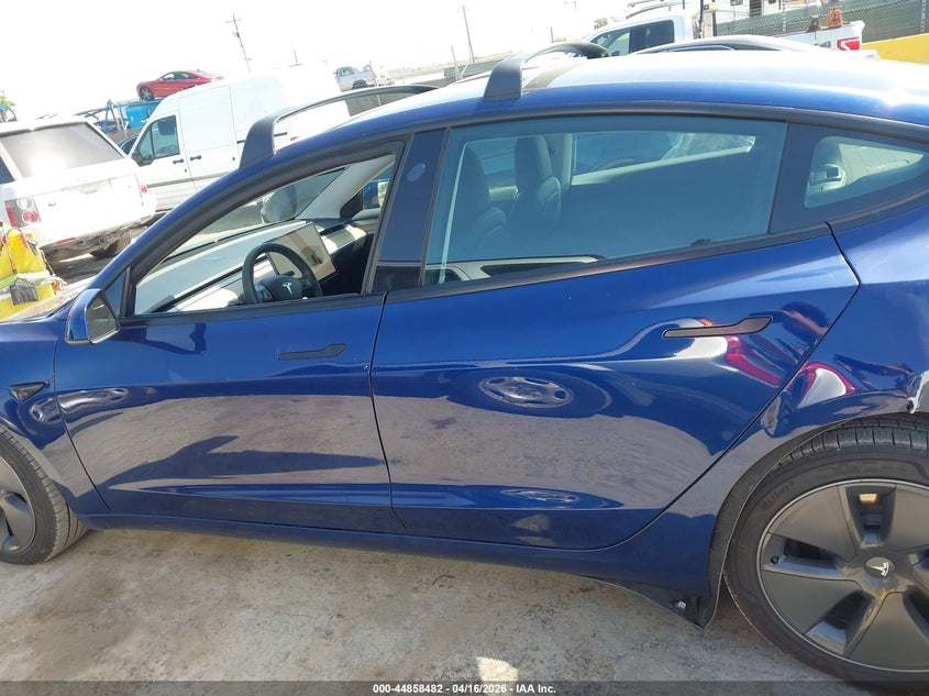 2022 Tesla Model 3 Long Range Dual Motor All-Wheel Drive blue Lot 111044858482 Vin 5YJ3E1EB7NF350698