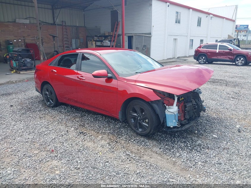 KMHLM4AJ4MU004854 2021 Hyundai Elantra Hybrid Blue auction photo 1
