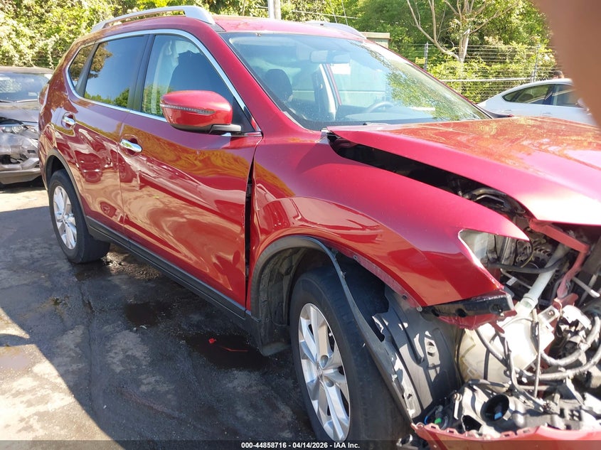 2016 Nissan Rogue 2.5 Sv red Lot 111044858716 Vin KNMAT2MV1GP600475
