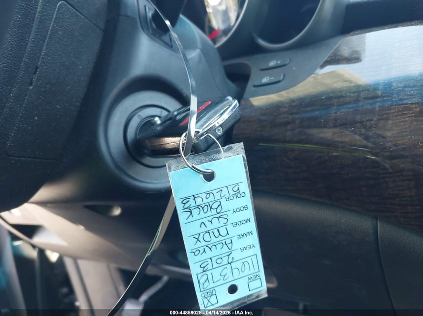 2013 Acura Mdx Technology Package VIN: 2HNYD2H37DH512643 Lot: 44859028