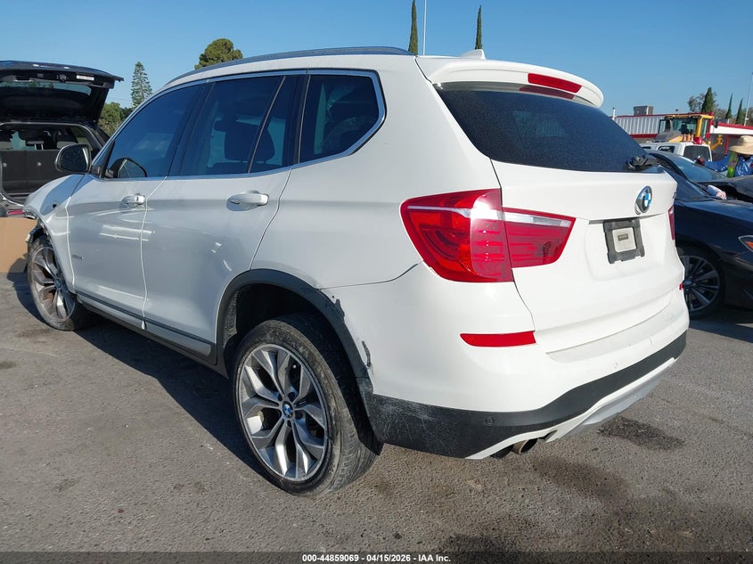 2017 BMW X3 2.0 Sdrive28I white Lot 111044859069 Vin 5UXWZ7C32H0X42005