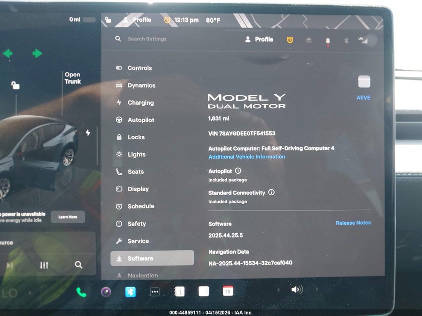 2026 Tesla Model Y All-Wheel Drive/Long Range Launch Series/Premium All-Wheel Drive VIN: 7SAYGDEE0TF541553 Lot: 44859111