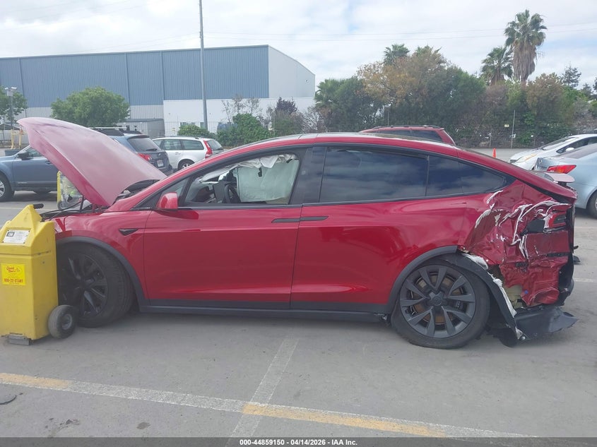 2025 Tesla Model x Long Range red Lot 111044859150 Vin 7SAXCDE52SF469275