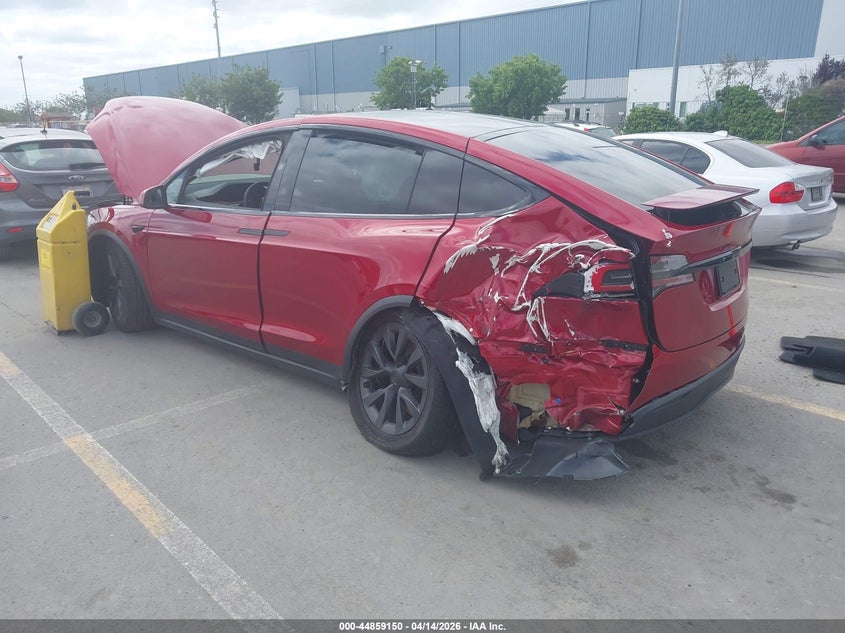 2025 Tesla Model x Long Range red Lot 111044859150 Vin 7SAXCDE52SF469275