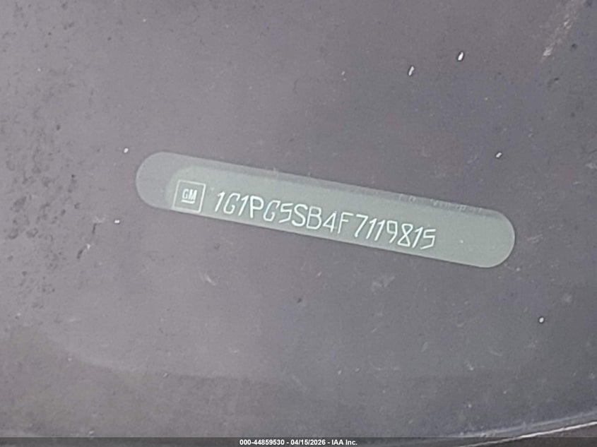 2015 Chevrolet Cruze Ltz VIN: 1G1PG5SB4F7119815 Lot: 44859530