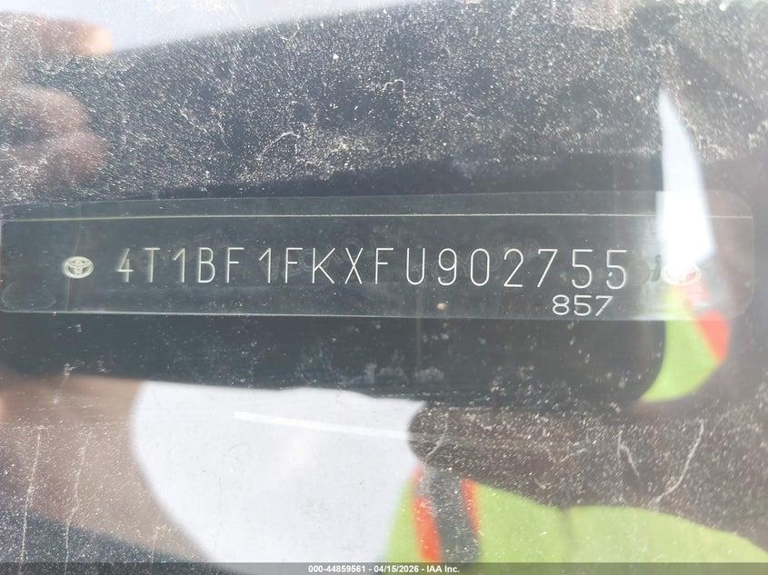 2015 Toyota Camry Se VIN: 4T1BF1FKXFU902755 Lot: 44859561