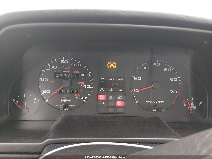 1986 Audi 5000 S Quattro VIN: WAUHE0440GN124460 Lot: 44859562