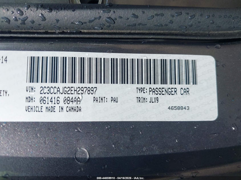 2014 Chrysler 300c 3.6 John Varvatos Luxury Edition Awd grey Lot 111044859910 Vin 2C3CCAJG2EH297897