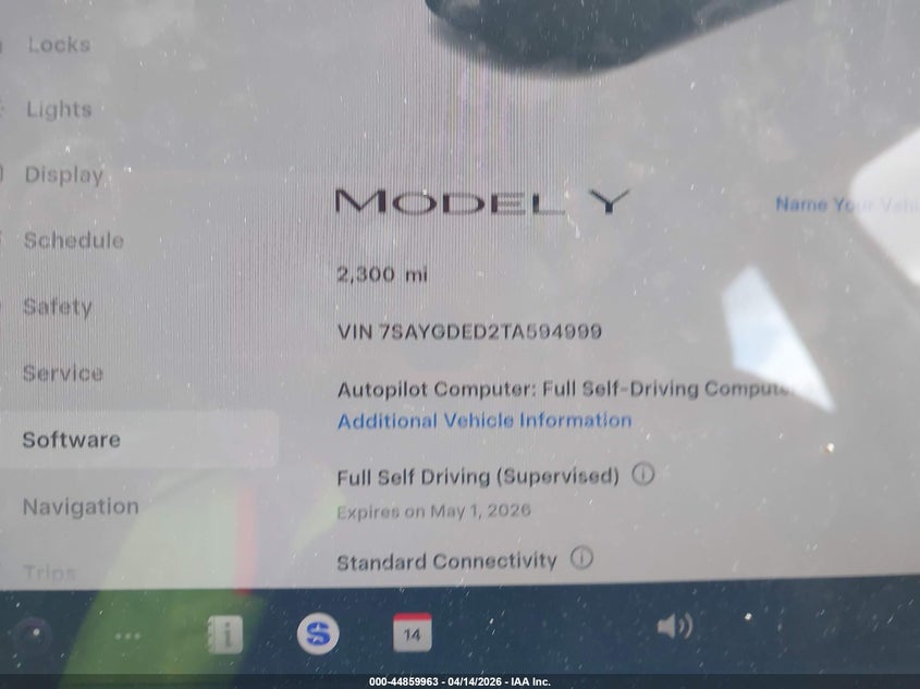 2026 Tesla Model y Premium Rear-wheel Drive standard Rear-wheel Drive Black Lot 111044859963 Vin 7SAYGDED2TA594999