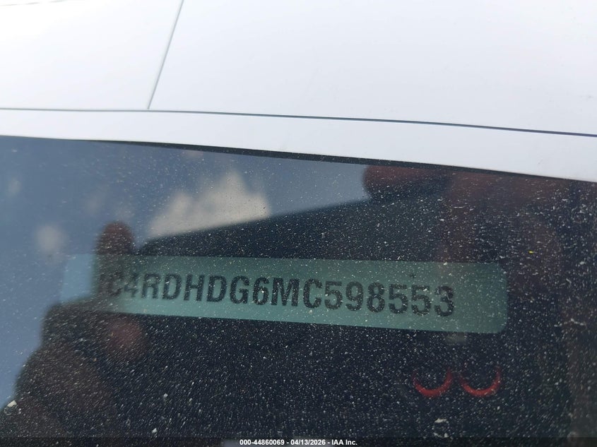 2021 Dodge Durango Gt Plus Rwd VIN: 1C4RDHDG6MC598553 Lot: 44860069