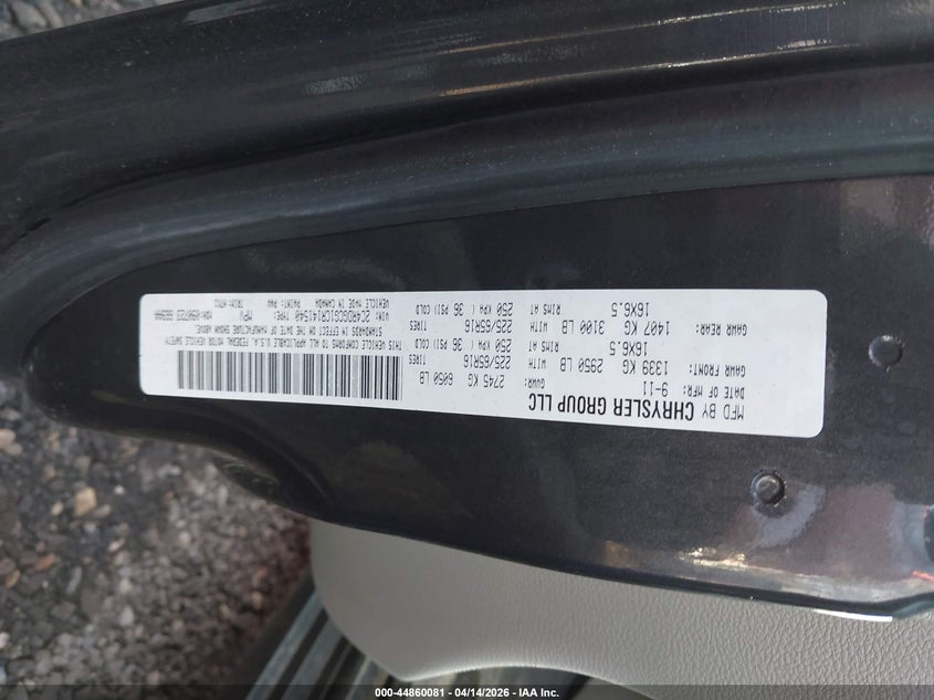2012 Dodge Caravan 3.6 Grand Sxt grey Lot 111044860081 Vin 2C4RDGCG1CR141540