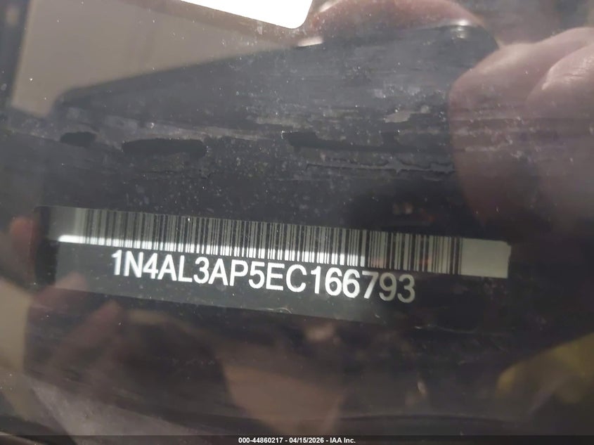 2014 Nissan Altima 2.5 Sl VIN: 1N4AL3AP5EC166793 Lot: 44860217