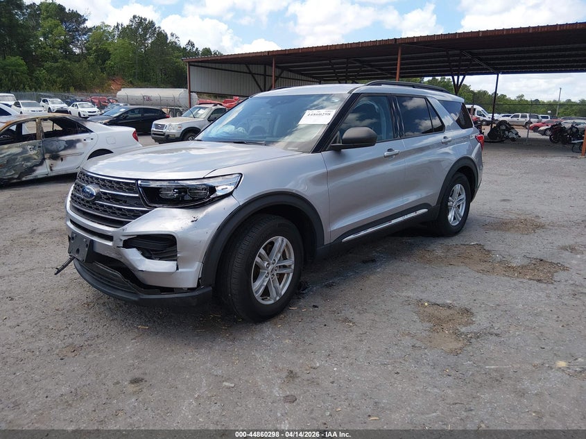 2022 Ford Explorer 2.3 Xlt silver Lot 111044860298 Vin 1FMSK7DH6NGA37690