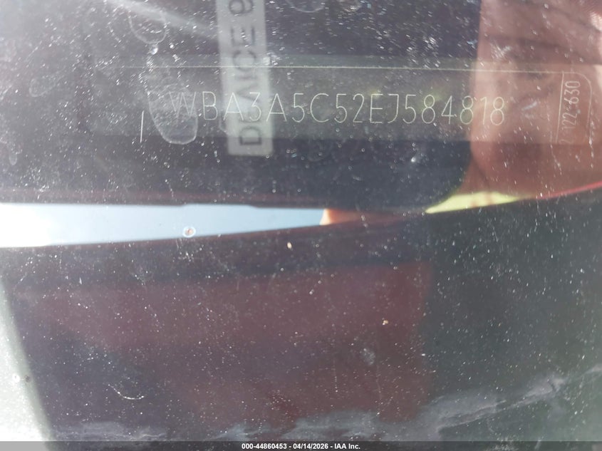 2014 BMW 328I VIN: WBA3A5C52EJ584818 Lot: 44860453