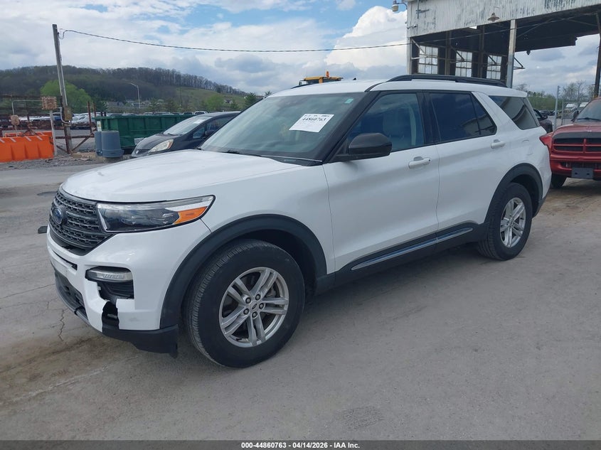 2020 Ford Explorer 2.3 Xlt White Lot 111044860763 Vin 1FMSK8DH3LGB94709