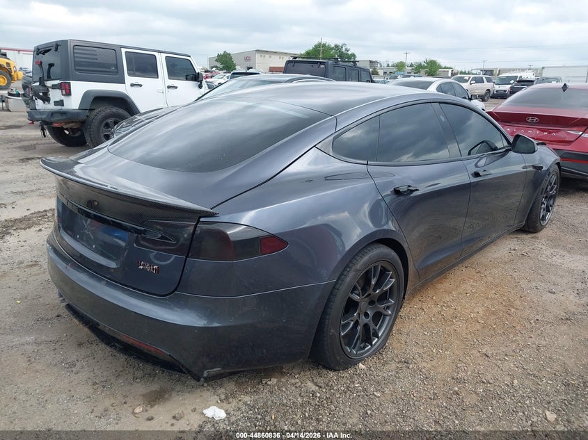 2021 Tesla Model s Plaid Tri Motor All-Wheel Drive grey Lot 111044860836 Vin 5YJSA1E6XMF450867