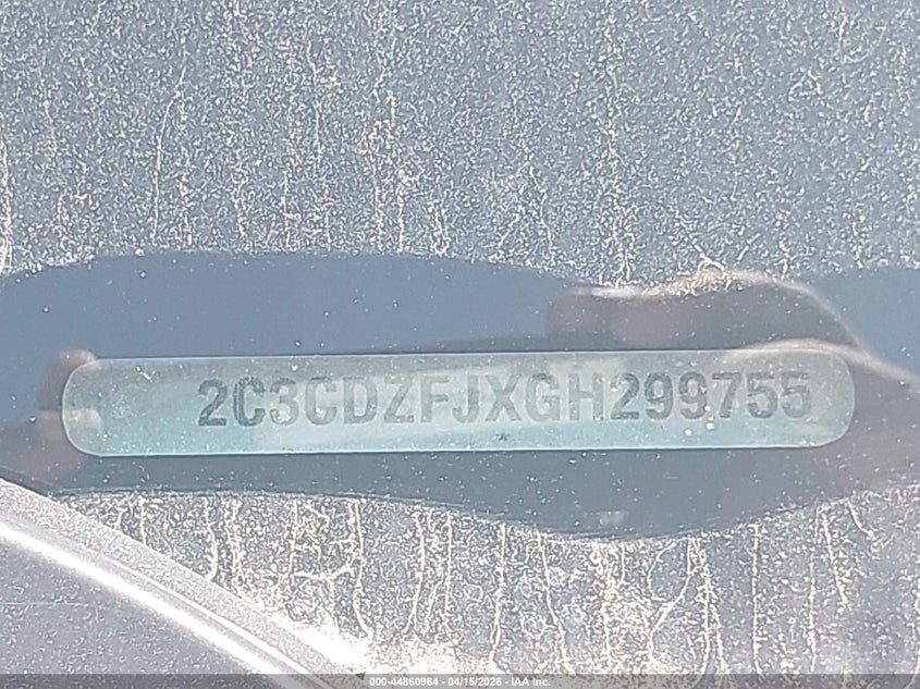 2016 Dodge Challenger R/T Scat Pack VIN: 2C3CDZFJXGH299755 Lot: 44860964