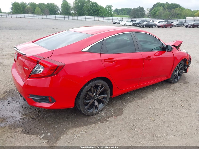 2020 Honda Civic 2.0 Sport red Lot 111044861161 Vin 2HGFC2F85LH569471