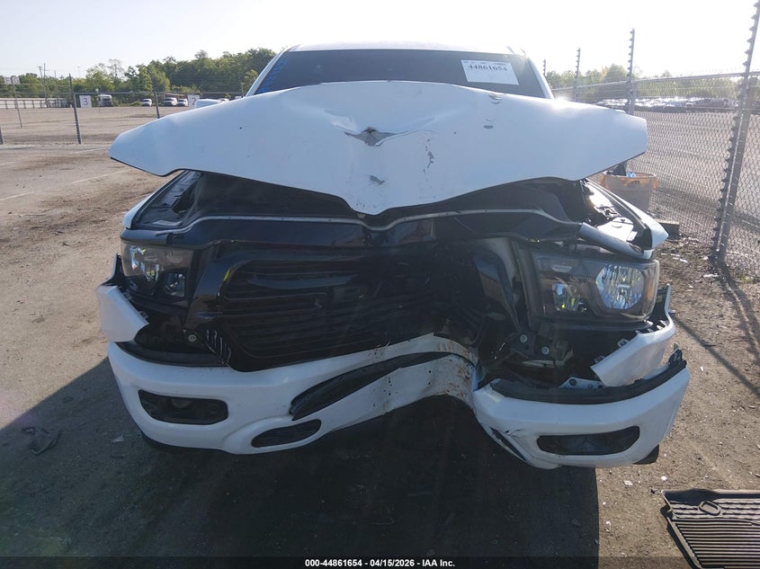 2020 Ram 1500 5.7 Big Horn 4x2 5'7 Box White Lot 111044861654 Vin 1C6RREFT3LN276473