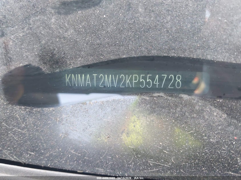 2019 Nissan Rogue Sv VIN: KNMAT2MV2KP554728 Lot: 44861669