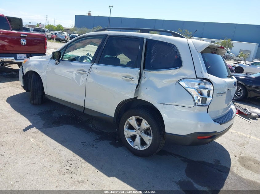 2015 Subaru Forester 2.5 2.5I Limited white Lot 111044861903 Vin JF2SJAHC9FH595162