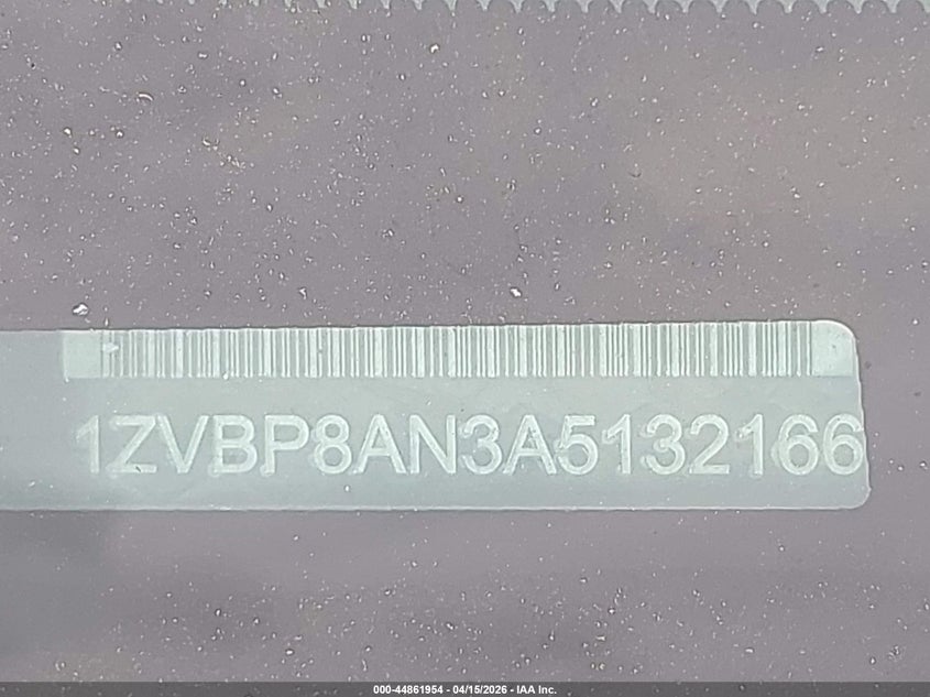 2010 Ford Mustang V6/V6 Premium VIN: 1ZVBP8AN3A5132166 Lot: 44861954