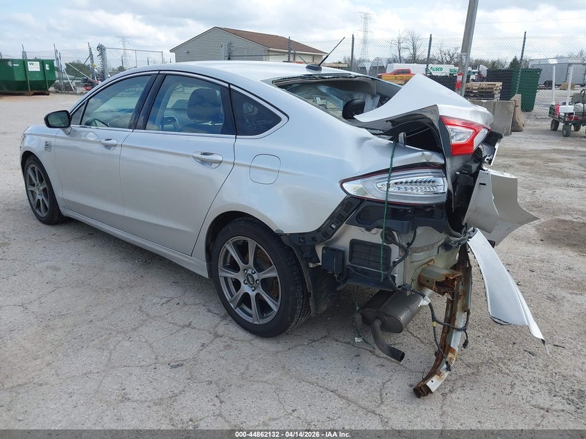 2015 Ford Fusion 2.0 Titanium silver Lot 111044862132 Vin 3FA6P0K95FR220637