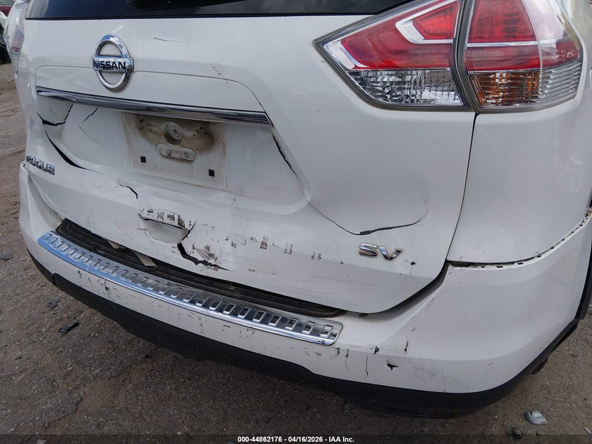 2016 Nissan Rogue 2.5 Sv white Lot 111044862176 Vin KNMAT2MT6GP593425