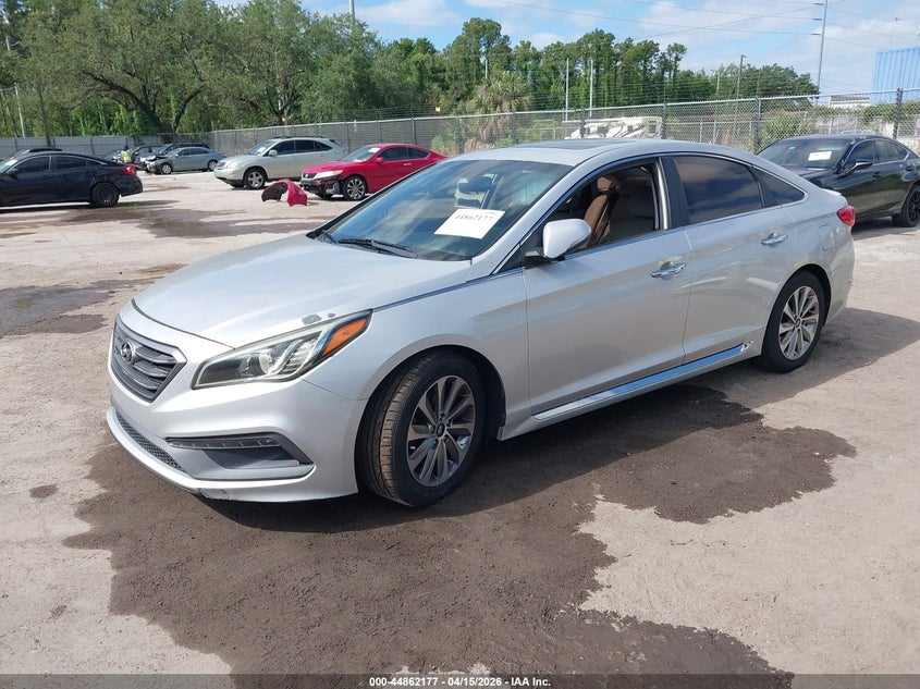 2017 Hyundai Sonata 2.4 Sport silver Lot 111044862177 Vin 5NPE34AF4HH592573