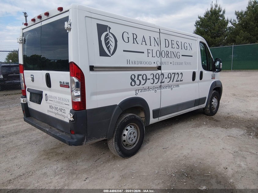 Vin: 3c6trvag3he513474, lot: 45359698, ram promaster 1500 low roof 136 wb 20174