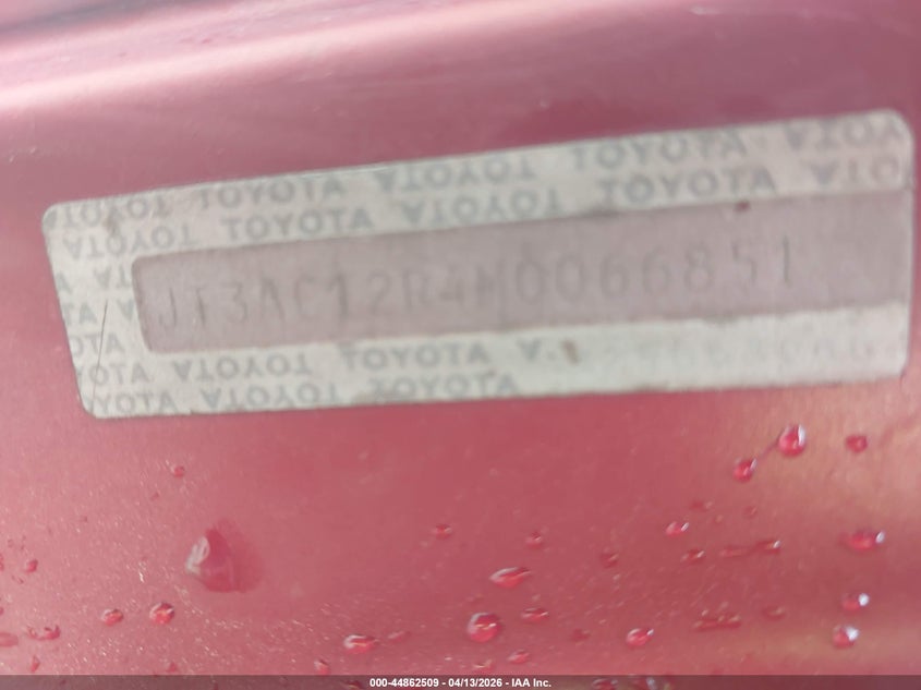 1991 Toyota Previa Le VIN: JT3AC12R4M0066851 Lot: 44862509