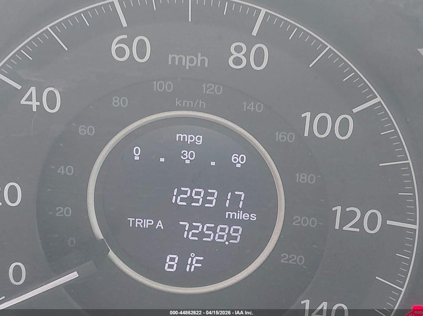 2013 Honda Cr-V Ex-L VIN: 5J6RM4H79DL040015 Lot: 44862622