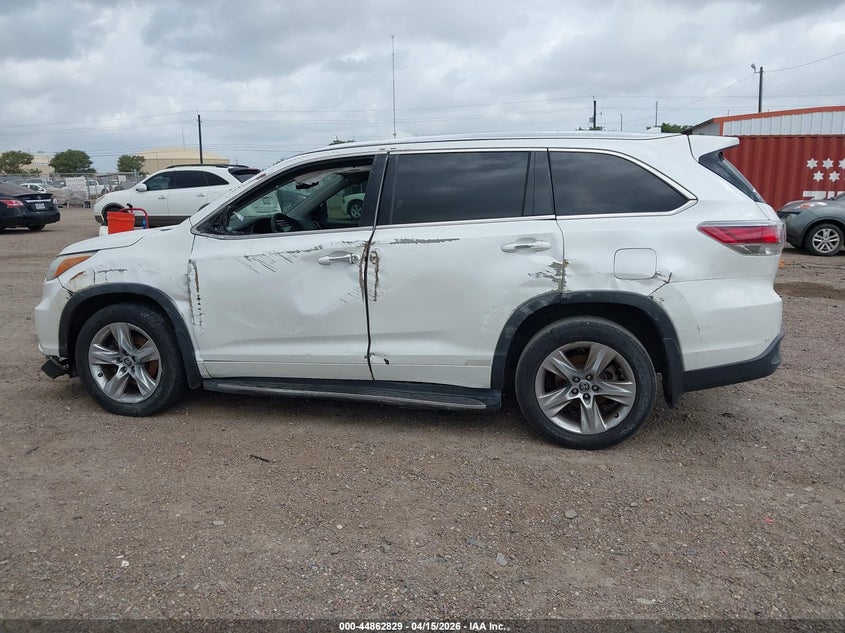 2016 Toyota Highlander 3.5 Limited V6 White Lot 111044862829 Vin 5TDYKRFH7GS142576