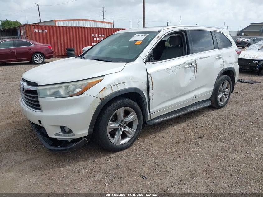 2016 Toyota Highlander 3.5 Limited V6 White Lot 111044862829 Vin 5TDYKRFH7GS142576
