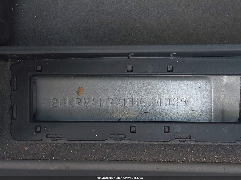 2013 Honda Cr-V Ex-L VIN: 2HKRM4H7XDH634039 Lot: 44863027