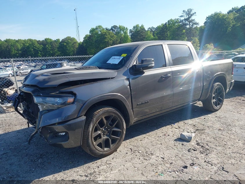 2025 Ram 1500 3.0 Ram Laramie 4X4 5'7 Box grey Lot 111044863108 Vin 1C6SRFJP2SN749201