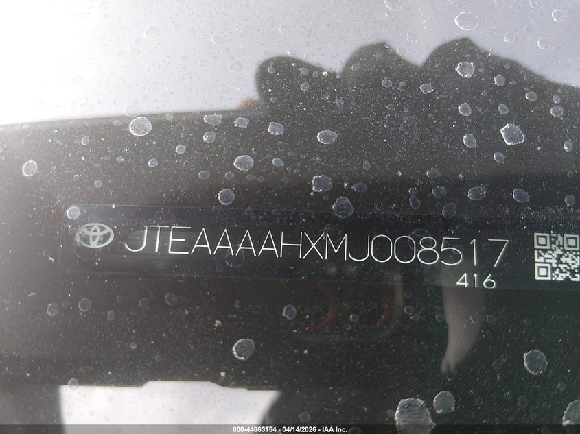 2021 Toyota Venza Limited VIN: JTEAAAAHXMJ008517 Lot: 44863154