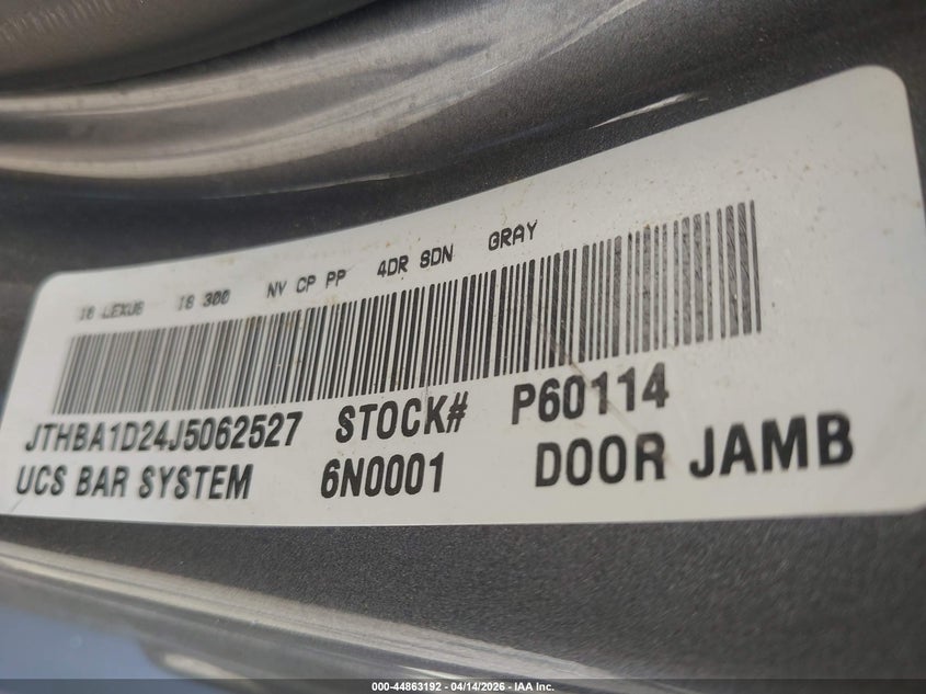 2018 Lexus Is 300 VIN: JTHBA1D24J5062527 Lot: 44863192