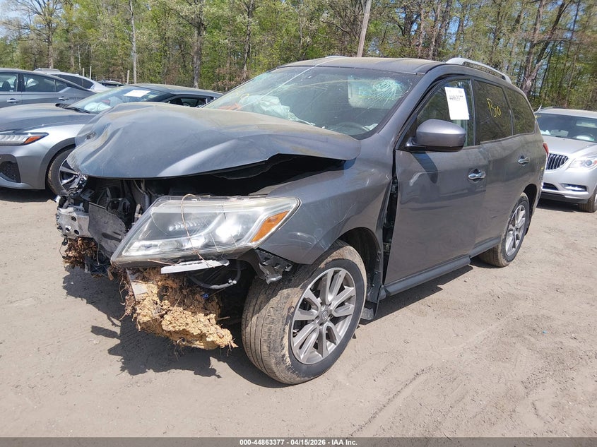 2015 Nissan Pathfinder Sv grey Lot 111044863377 Vin 5N1AR2MM4FC716230