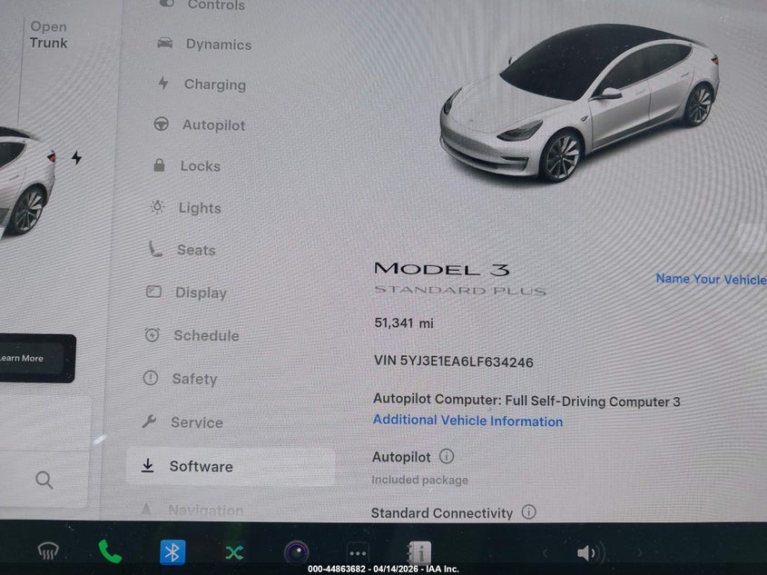 2020 Tesla Model 3 Standard Range Plus Rear-Wheel Drive/Standard Range Rear-Wheel Drive white Lot 111044863682 Vin 5YJ3E1EA6LF634246