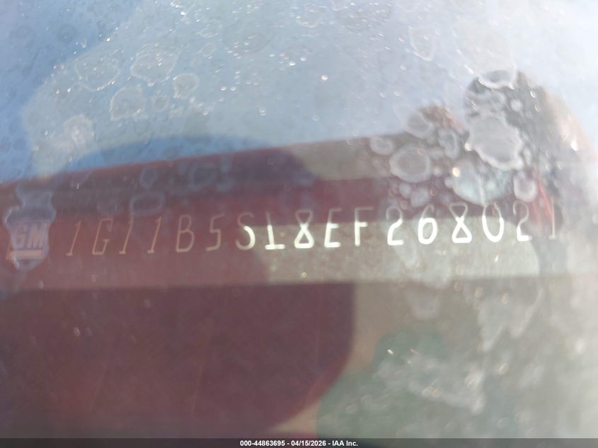 2014 Chevrolet Malibu 1Ls VIN: 1G11B5SL8EF268021 Lot: 44863695