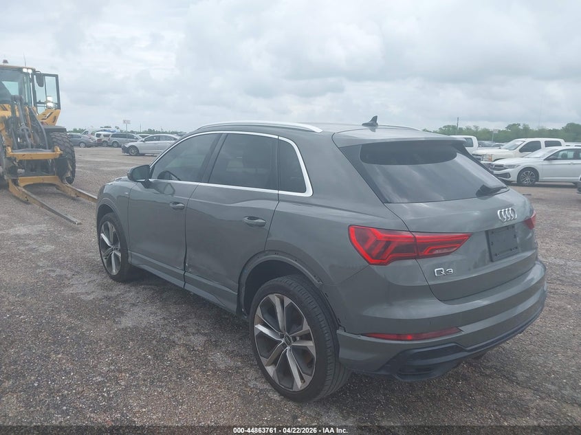 Vin: wa1fecf3xl1015340, lot: 45361072, audi q3 prestige 45 tfsi s line quattro tiptronic 20203