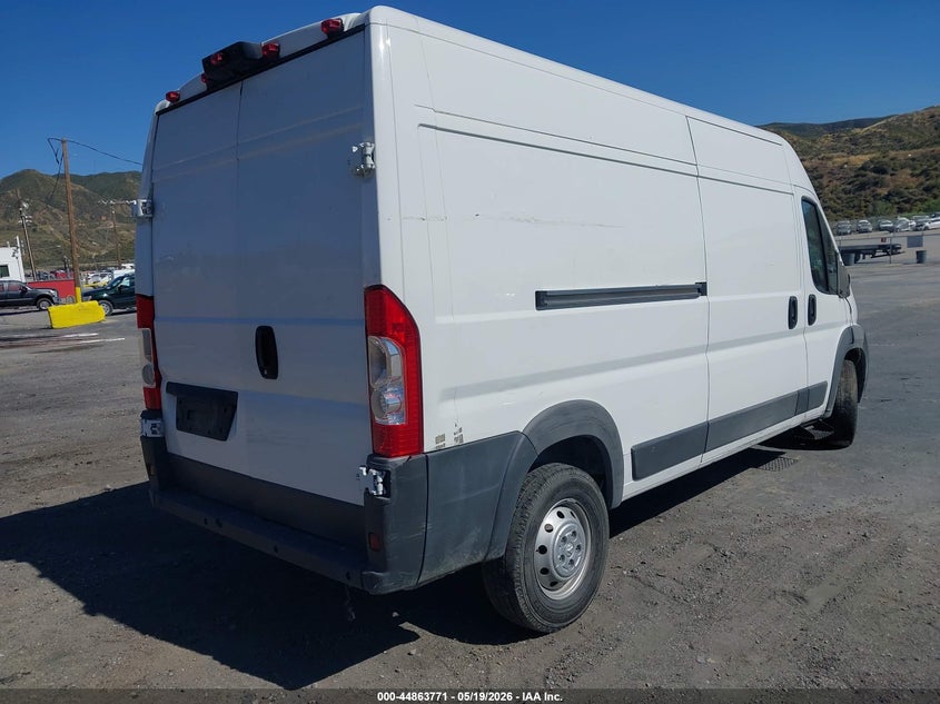 Vin: 3c6trvdgxje114272, lot: 45361082, ram promaster 2500 high roof 159 wb 20184