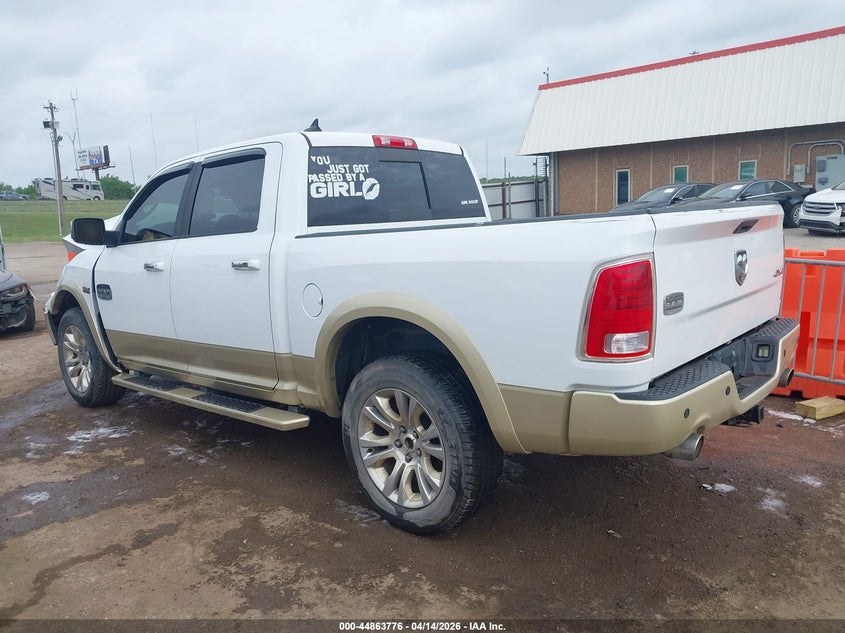 2013 Ram 1500 5.7 Ram Laramie Longhorn Edition white Lot 111044863776 Vin 1C6RR7PT8DS655630