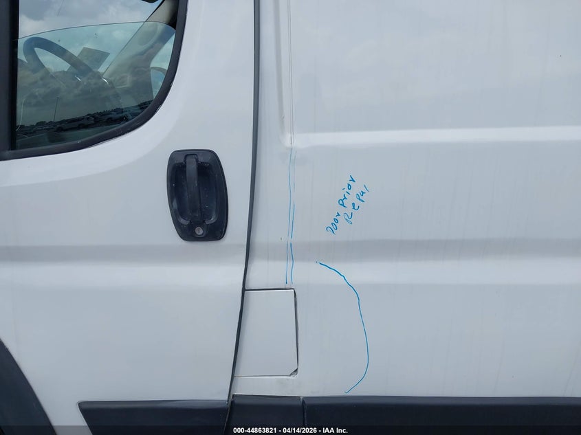 2025 Ram Promaster 2500 Tradesman High Roof 159 Wb W/Pass Seat VIN: 3C6LRVDG7SE513836 Lot: 44863821